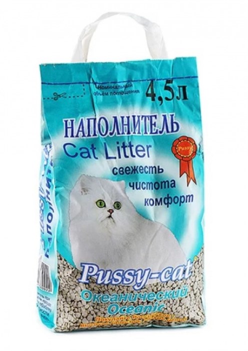 Наполнитель для туалета кошек Пусси кэт 4,5л - фото 2765348