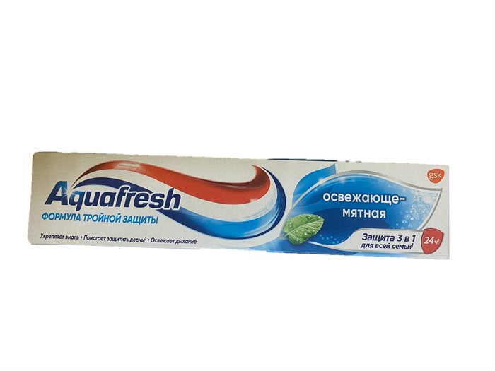 Зубная паста Aquafresh освежающе-мятная 3в1 100 мл - фото 2774992