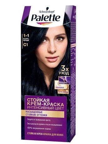 Краска для волос Palette C1 Иссиня-черный - фото 2775112