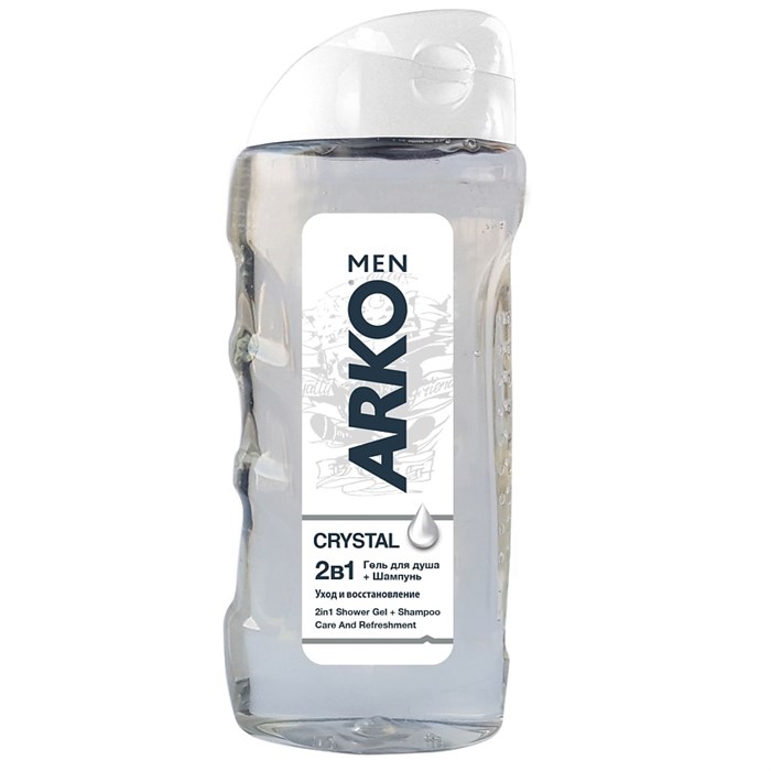 Гель для душа мужской Arko 2в1 Cristal 260 мл - фото 2778312