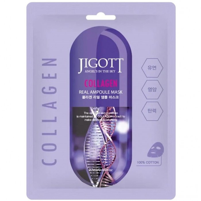 Маска для лица тканевая Jigott COLLAGEN - фото 2779939