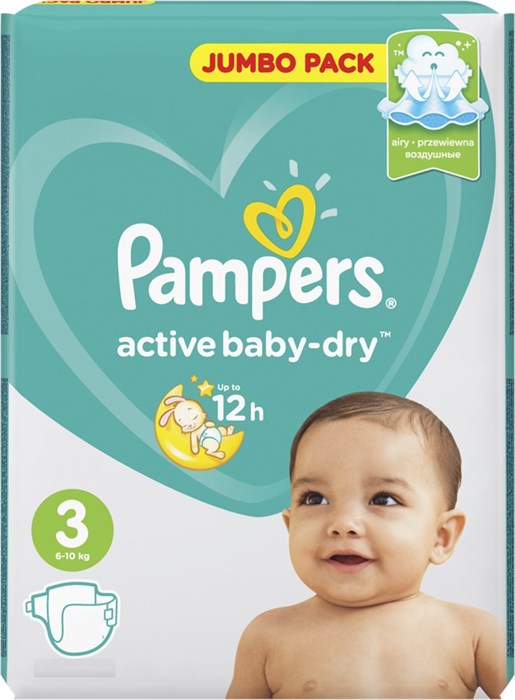 Подгузники Pampers №3 active baby-dry 6-10 кг 1 шт - фото 2780331