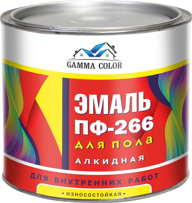 Краска эмаль для пола ПФ-266 0,8 кг Терракотовая GAMMA COLOR - фото 2787474