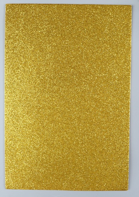 Фоамиран Глиттерный золото 20*30 см А4 1 шт - фото 2788060