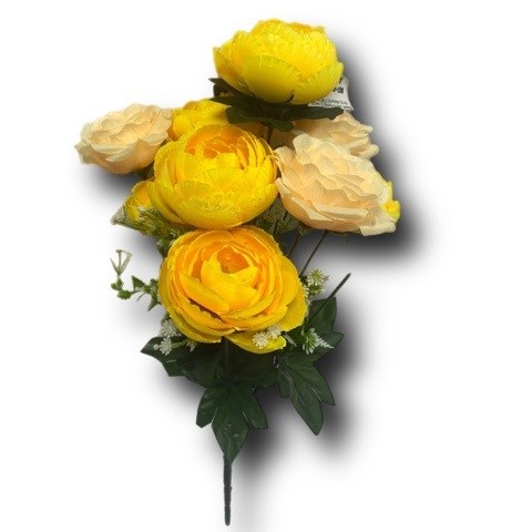 Цветы искусственные Роза пионовидная букет 9 голов 49 см - фото 2788242