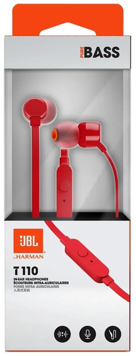 Наушники JBL TUNE T110 с микрофоном - фото 2788977