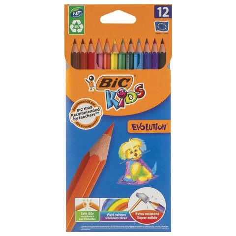 Карандаши 12 цветов BIC KIDS - фото 2790290