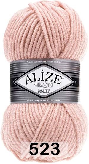 Пряжа ALIZE SUPERLANA Maxi 100гр 100 м 523 Розовый - фото 3136740