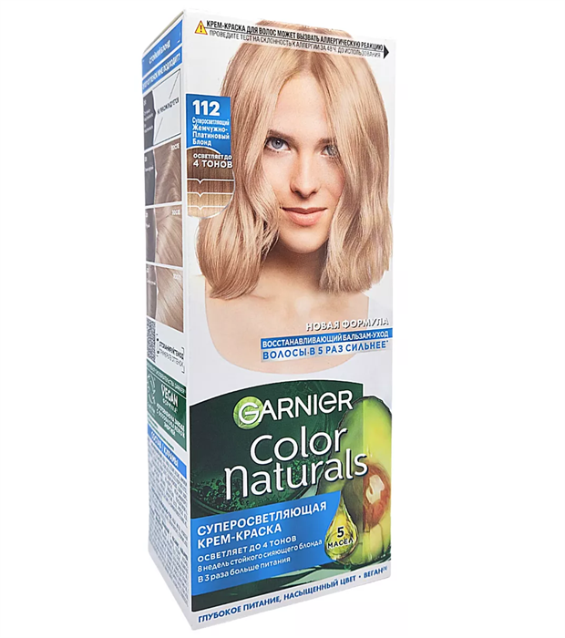 Краска для волос Garnier Color Naturals 112 Жемчужно-платиновый блонд - фото 3138733