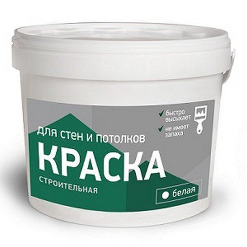 Краска водоэмульс для стен и потолков 5,5кг Строительная 1047547 - фото 3547157