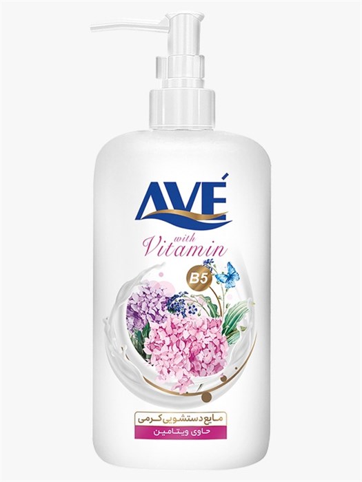 Мыло жидкое AVE Creamy Цветы и Молоко с Витамином В5 450 мл - фото 3712046
