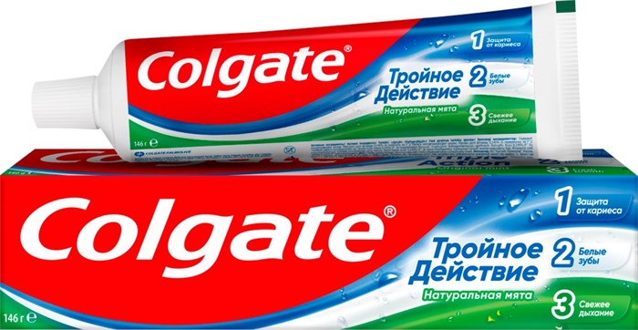 Зубная паста Colgate 100 мл Тройное действие Натуральная мята - фото 3721997