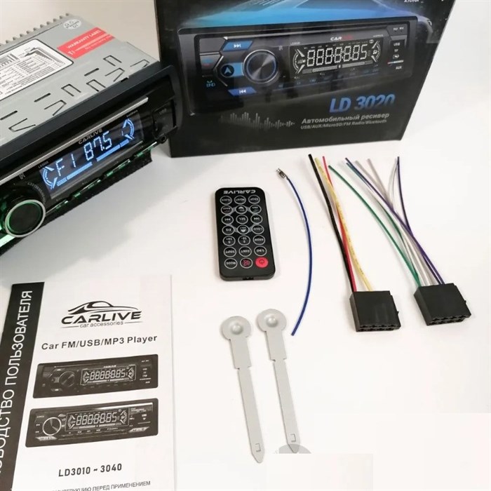 Автомагнитола CARLIVE LD3020 LED 2USB BT,TF,FM,ISO,4RCA - фото 3792187