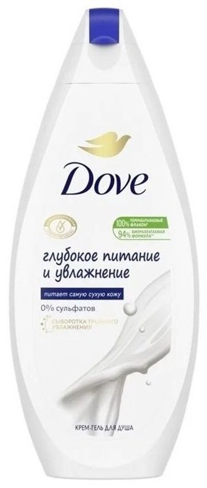 Гель для душа Dove с Глубокое питание и увлажнение 250 мл 1350324 - фото 3846846