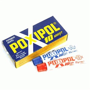 Холодная сварка POXIPOL синяя коробка (16мл) серый