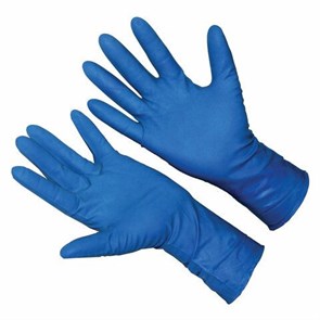 Перчатки латексные прочные синие 1 пара A.D.M.