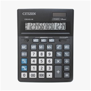 Калькулятор 14-разрядный  двойное питание CDB1401BK Eleven Citizen