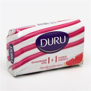 Мыло туалетное Duru 1+1 Увлажняющий крем и Розовый грейпфрут 80 г