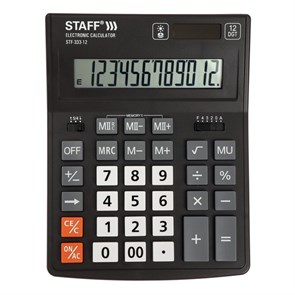 Калькулятор 12-рязрядный 2 источника питания STF-333-12