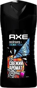 Гель для душа мужской AXE Свежий аромат Скейтборд+Свежие ррозы 250 мл