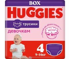 Подгузники Huggies №4 трусики девочкам 9-14 кг 1 шт