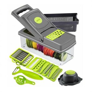 Овощерезка с контейнером и насадками 14 пр VEGGIE SLICER