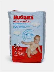 Подгузники Huggies №4 мальчикам 8-14 кг 19 шт
