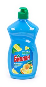 Средство для мытья посуды Биолан Апельсин и Лимон 450 г