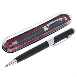 Ручка подарочная, шариковая "Бизнес" в пластиковом футляре, поворотная, чёрная 18731