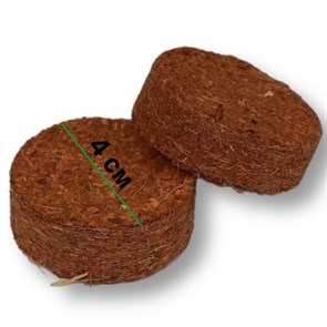 Таблетки кокосовые, d = 4 см, цена за 1 шт