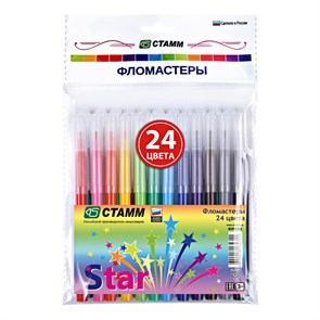 Фломастеры 24 цвета Стамм STAR