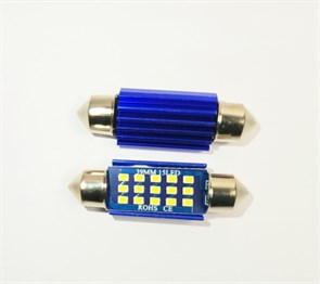 Лампа авто диод C5W T10*39 (SV8.5-8) 12V-24V SMD-15-3030 39 мм