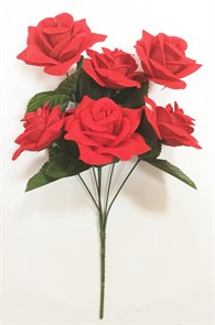 Цветы искусственные Роза букет 6 голов 0757/0466 47 см