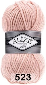 Пряжа ALIZE SUPERLANA Maxi 100гр 100 м 523 Розовый