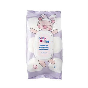 Салфетки влажные 120 шт детские Baby BOOM крышка