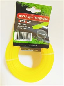 Леска для триммера 3 мм*15м звезда 3015ST FD BRAIT