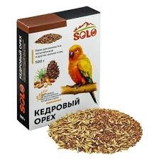 Корм для попугаев 500гр SOLO Кедровый орех