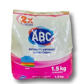 Порошок стиральный ABC автомат Колор 1,5 кг