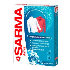 Порошок стиральный Sarma Актив Универсальный Горная свежесть 400 г