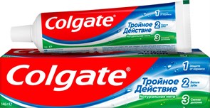 Зубная паста Colgate 100 мл Тройное действие Натуральная мята
