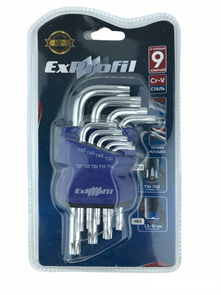 Набор ключей звездочка (TORX) 9 пр 1,5-10 мм EXPROFIL 1227715