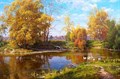 Картина 60*100 Осень золотая багет - фото 2776913