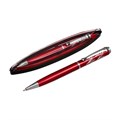 Ручка подарочная, шариковая, в пластиковом футляре, поворотная, "Франсуаза", бордово-серебристая - фото 2785205
