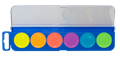 Краски акварель 6 цв. флуоресцетные в футляре Луч - фото 2786317