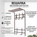 Вешалка настенная 2-х ярусная с полкой 5 крючков ВТПП5/А - фото 3138642