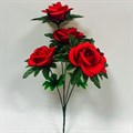 Цветы искусственные Роза букет 6 голов 0712/0566 34 см - фото 3734382