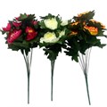Цветы искуственные Пион букет 9 голов с листом 50 см 0990 - фото 3738803
